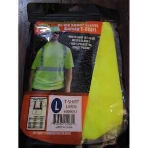 Forester Men's Class 2 High Visibility Yellow Short Sleeve Safety T-Shirt Large